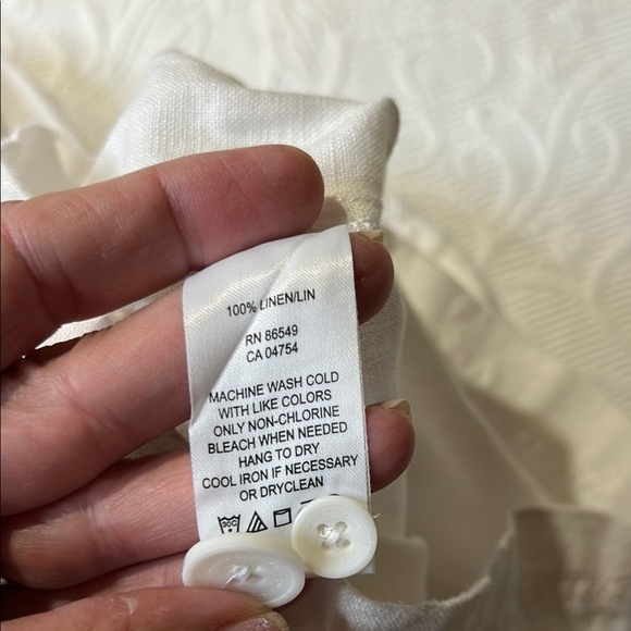 Tommy Bahama White Straight Leg Linen Pants - Picture 9 of 15